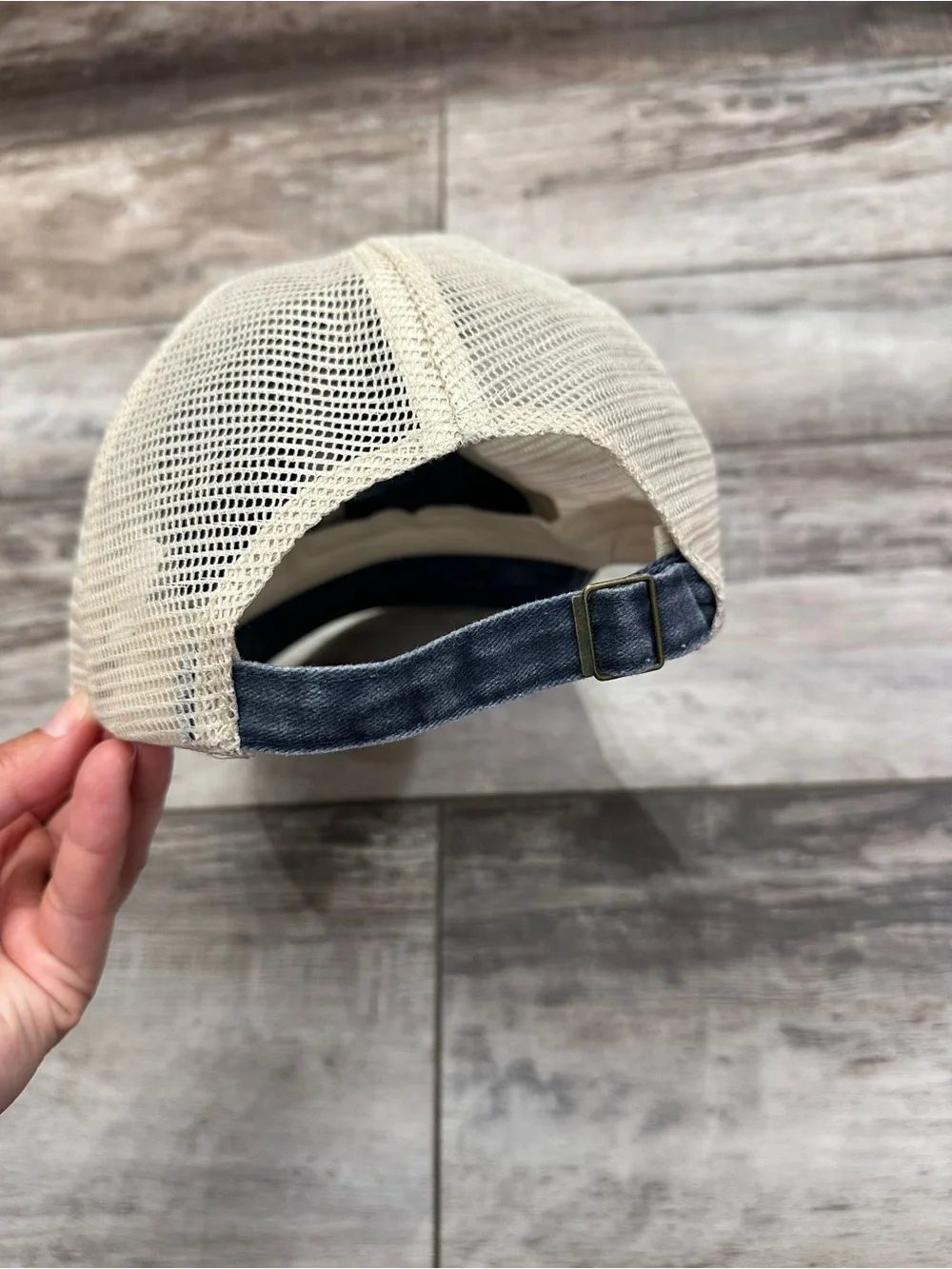 Source Unknown Blue Denim Mesh-back Cap with Alligator Patch